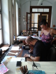 Workshop Ebru a kaligrafie 8