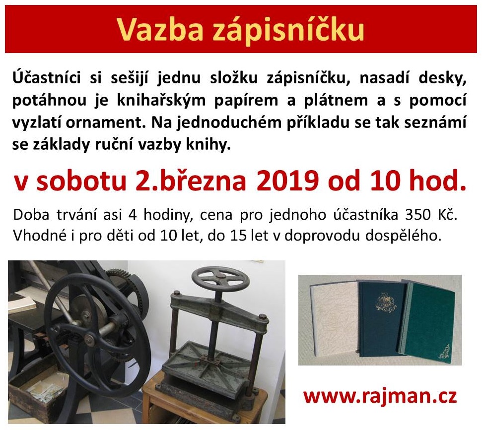 Tvoření - vazba zápisníčku